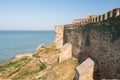 Medieval Akkerman fortress near Odessa in Ukraine, defensive wall Royalty Free Stock Photo